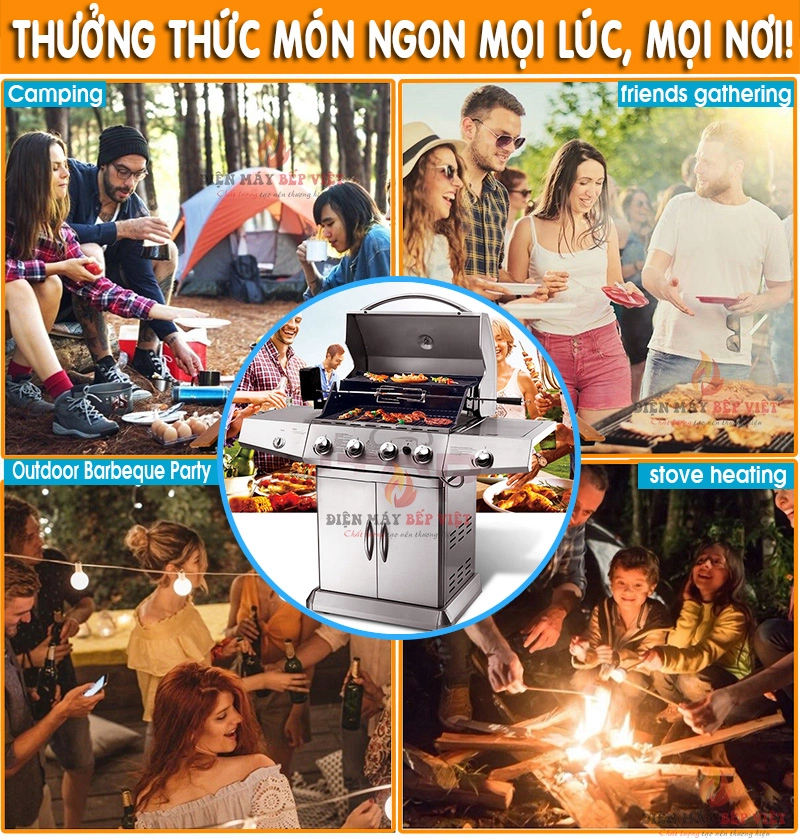 Bếp nướng Gas cao cấp BBQ Grill KS-14074 (4+1)