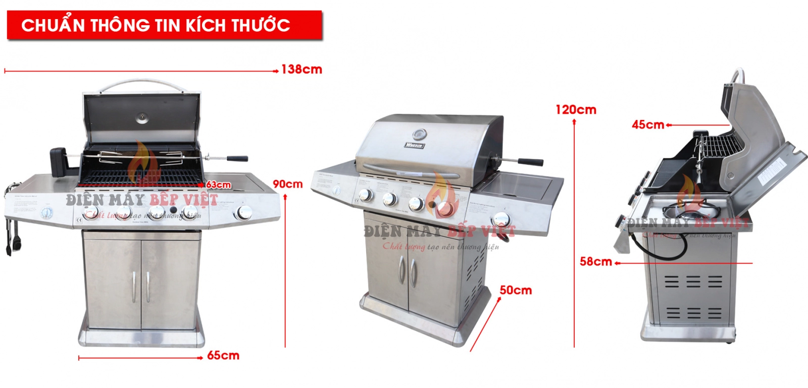 Bếp nướng Gas cao cấp BBQ Grill KS-14074 (4+1)