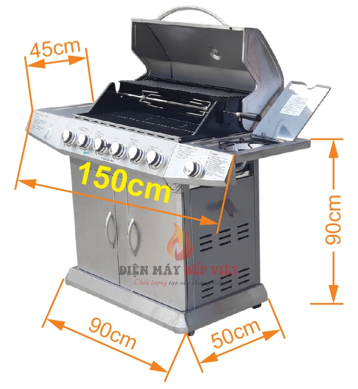 Bếp Nướng Gas cao cấp BBQ Grill KS-14009 (6+1)