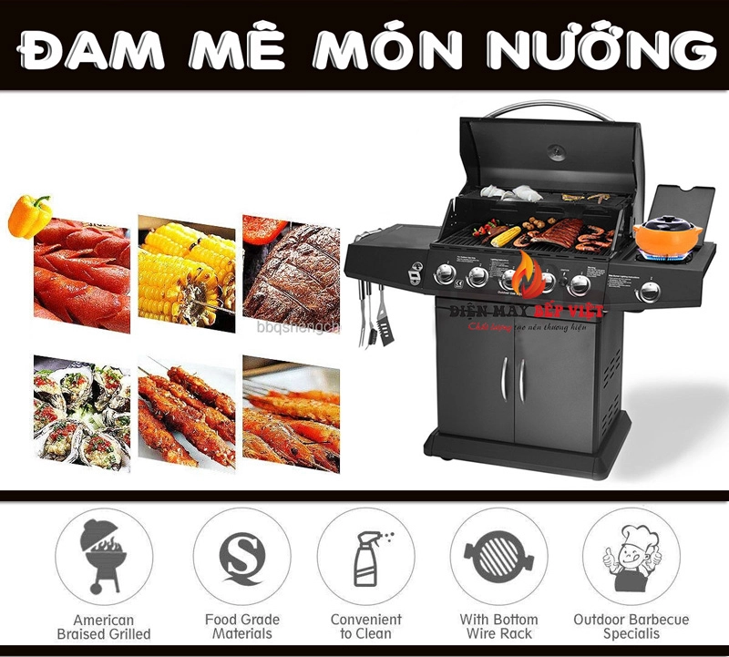 Bếp Nướng Gas cao cấp BBQ Grill KS14075 ( 5+1)