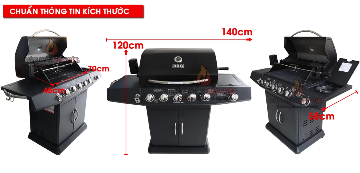 Bếp Nướng Gas cao cấp BBQ Grill KS14075 ( 5+1)