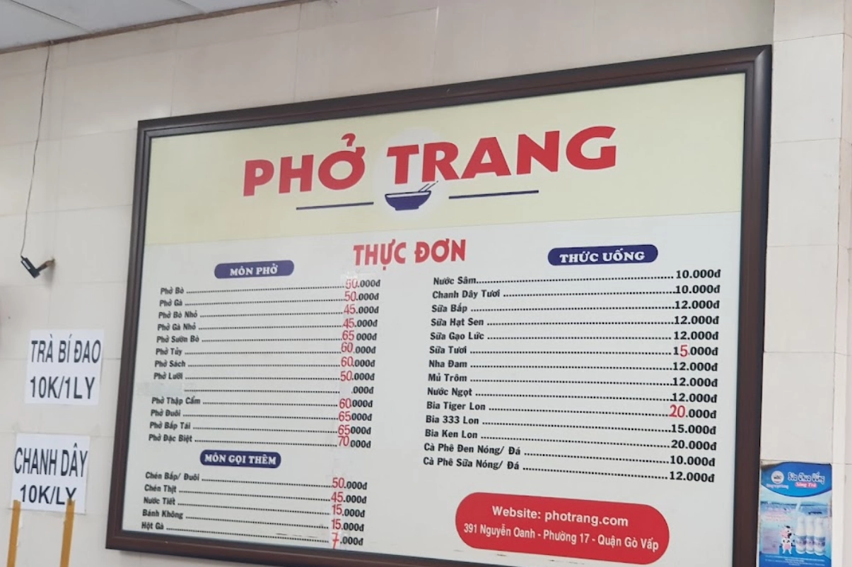 Phở Trang - Gò Vấp - HCM(Siêu Khủng)