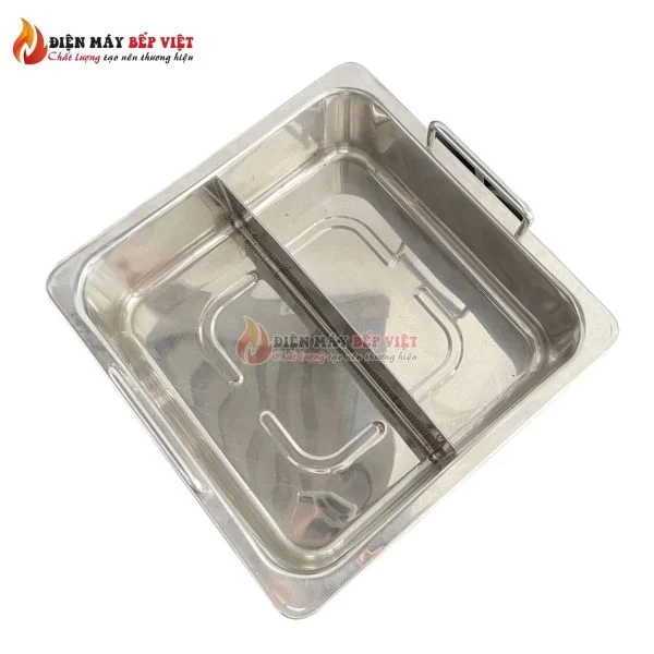  Nồi lẩu inox 2 ngăn vuông  