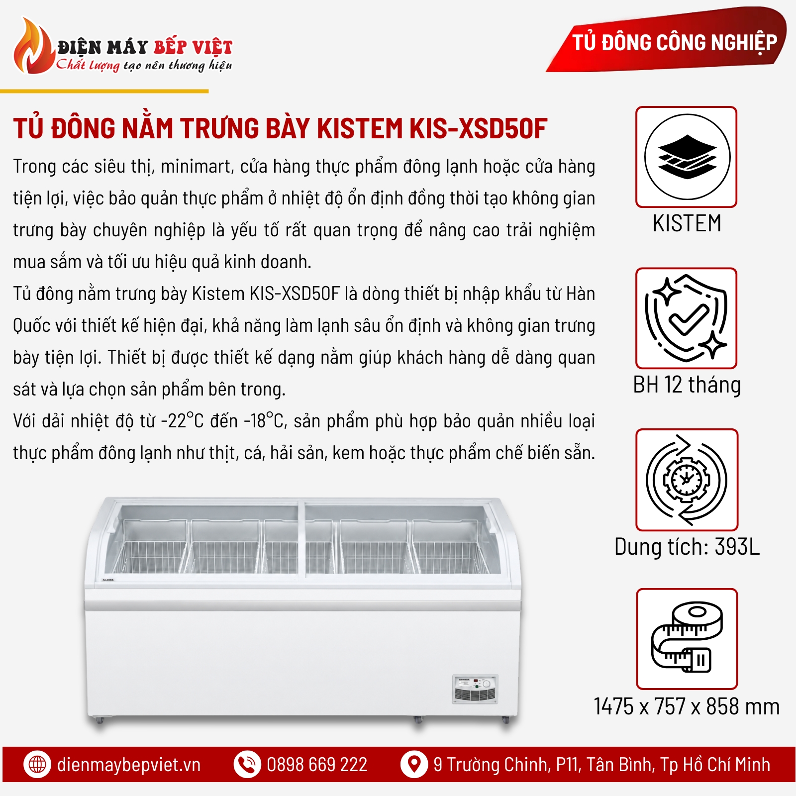 Bàn Đông Trưng Bày Kistem KIS-XSD50F