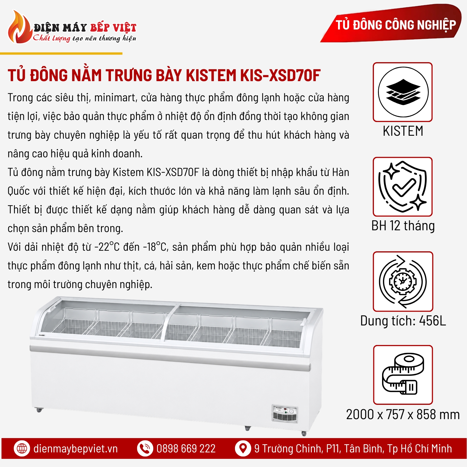 Bàn Đông Trưng Bày Kistem KIS-XSD70F