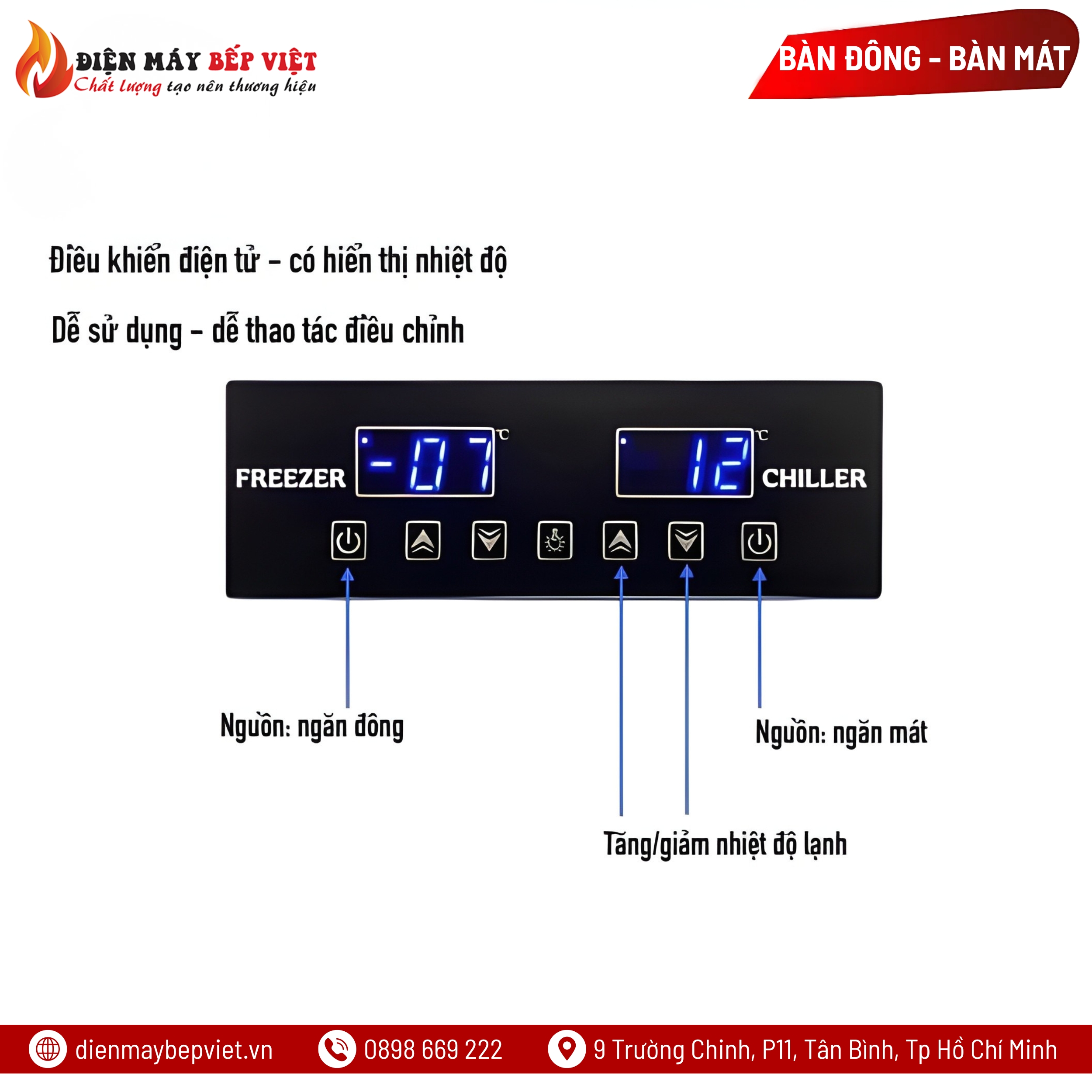 Bàn Làm Lạnh Nửa Đông - Nửa Mát 1M5 PLS.35L2S