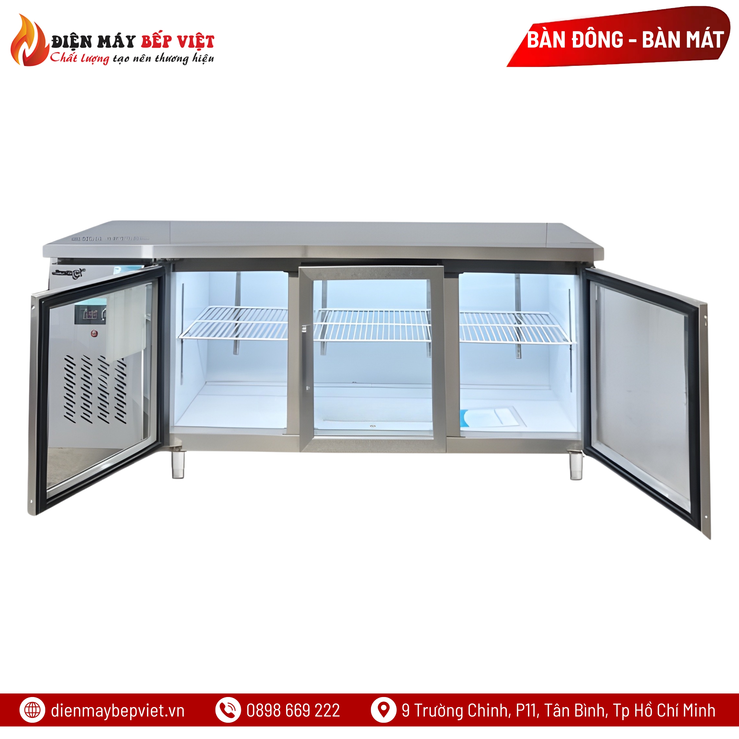 Bàn Mát 3 Cửa Kính 1M8 PLO.35L2CBL