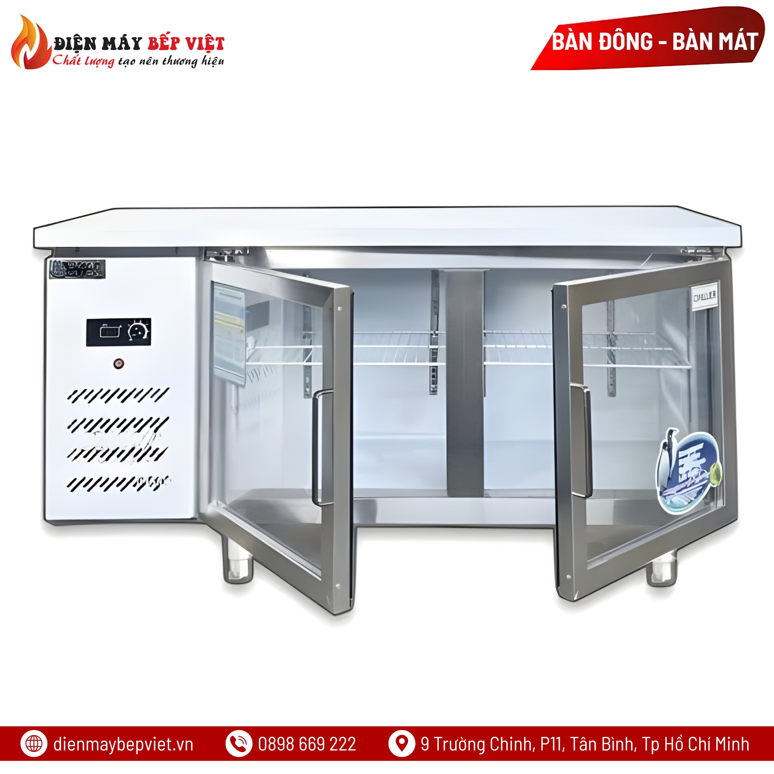 Bàn Mát Cửa Kính 1M5 PLO.25L2CBL