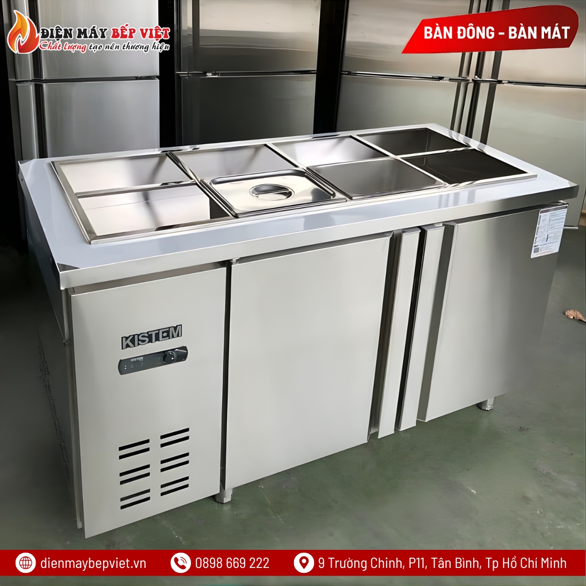 Bàn Salad Coil Kistem 1500mm KIS-XDB15R