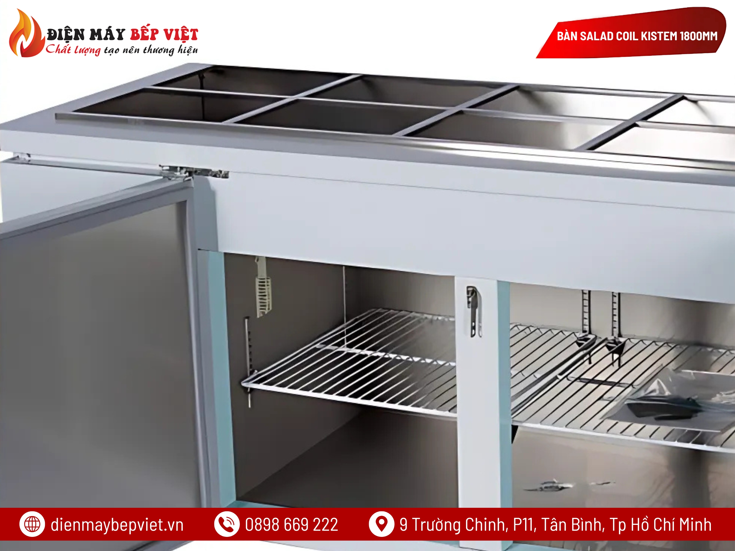 Bàn Salad Coil Kistem 1800mm KIS-XDB18R