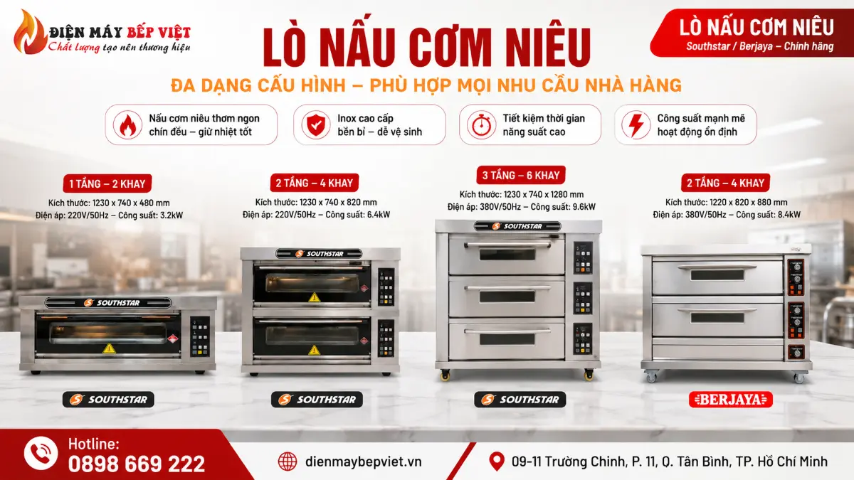 bảng giá lò nấu cơm niêu Southstar Berjaya