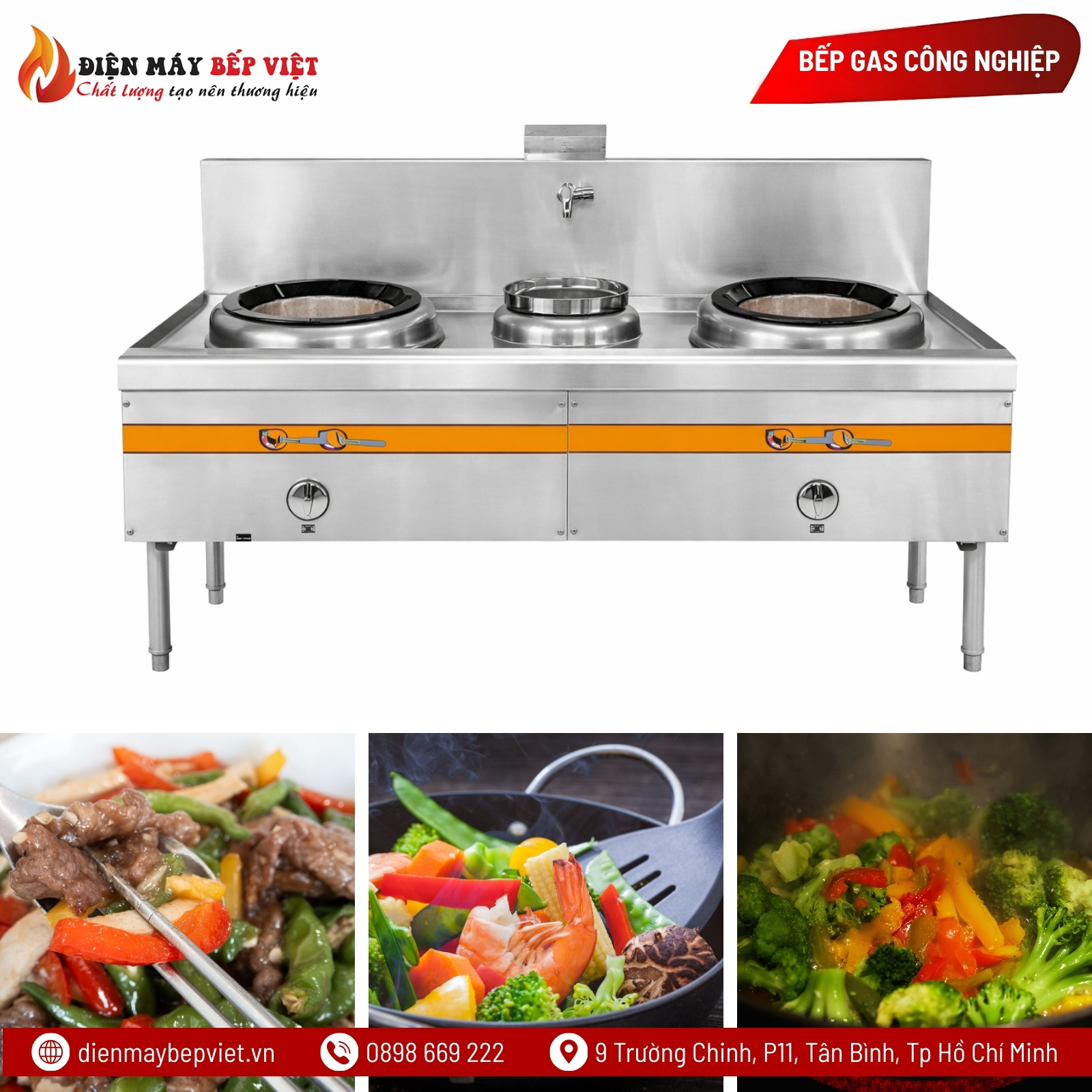 Bếp Á 2 Họng Đất Có Quạt Thổi 1m5