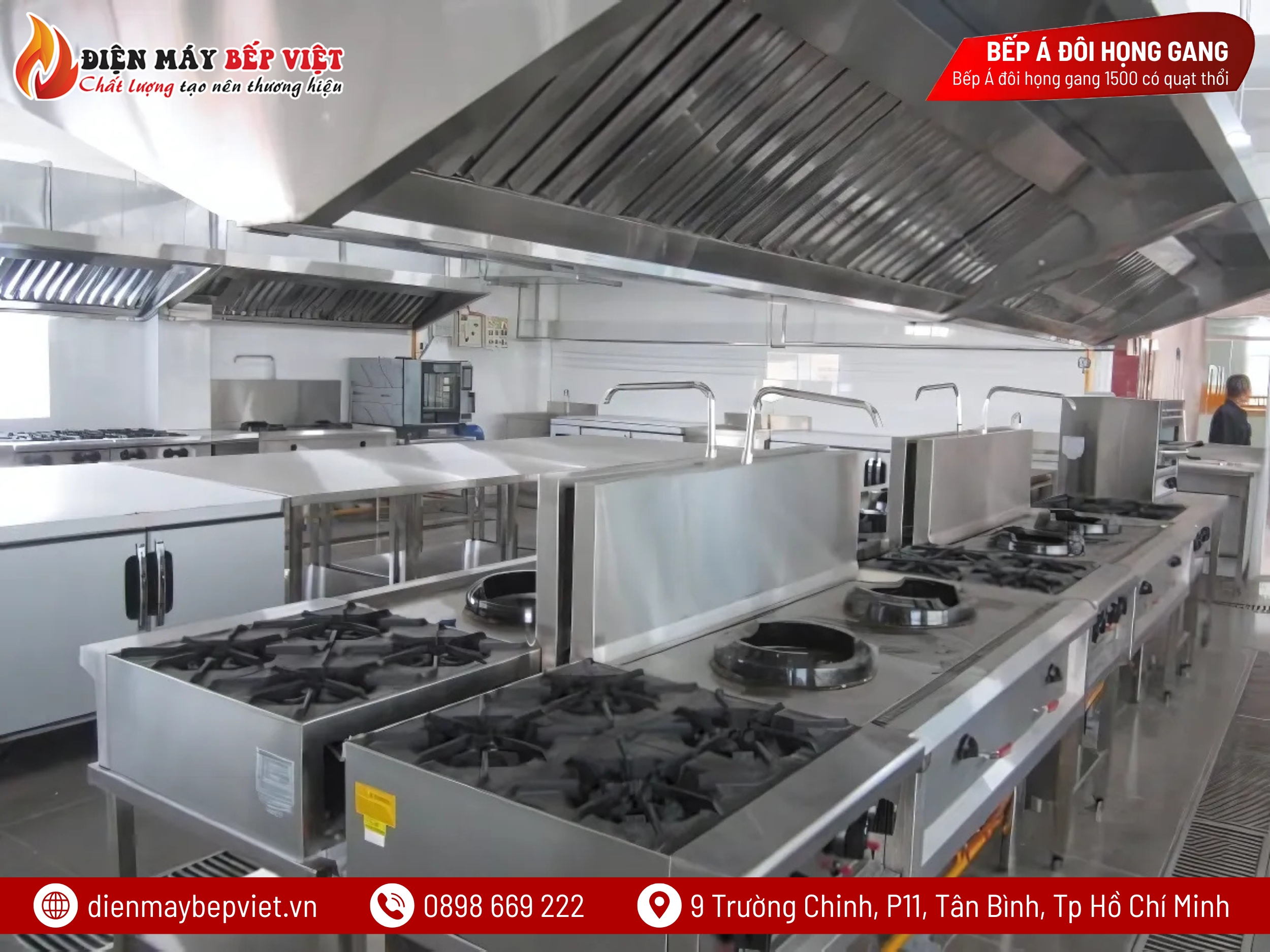 Bếp Á Đôi Họng Gang 1500 Có Quạt Thổi