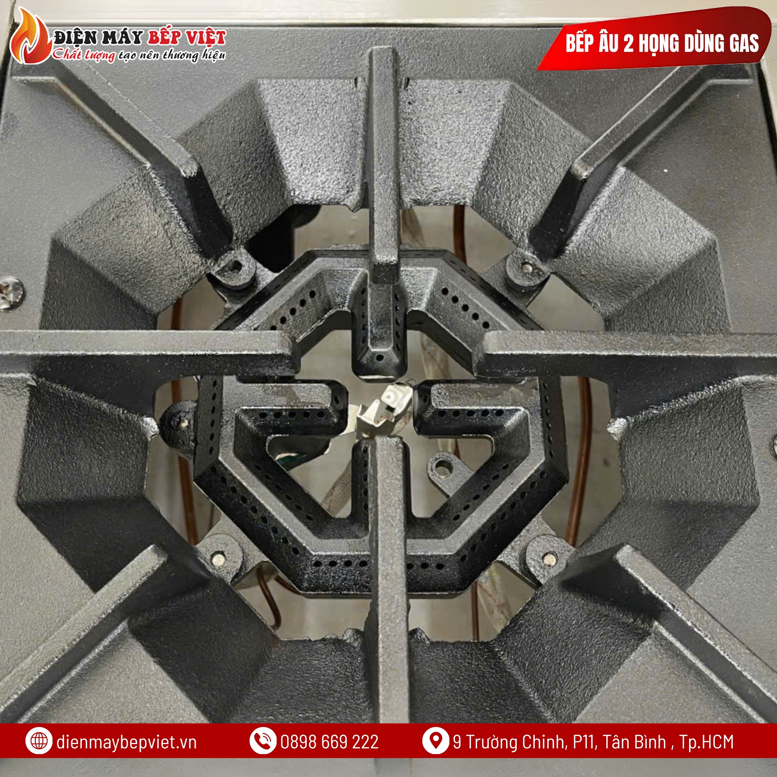 Bếp Âu 2 Họng Dùng Gas