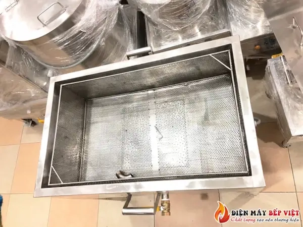 Bếp chiên công nghiệp bằng điện 80l inox cao cấp