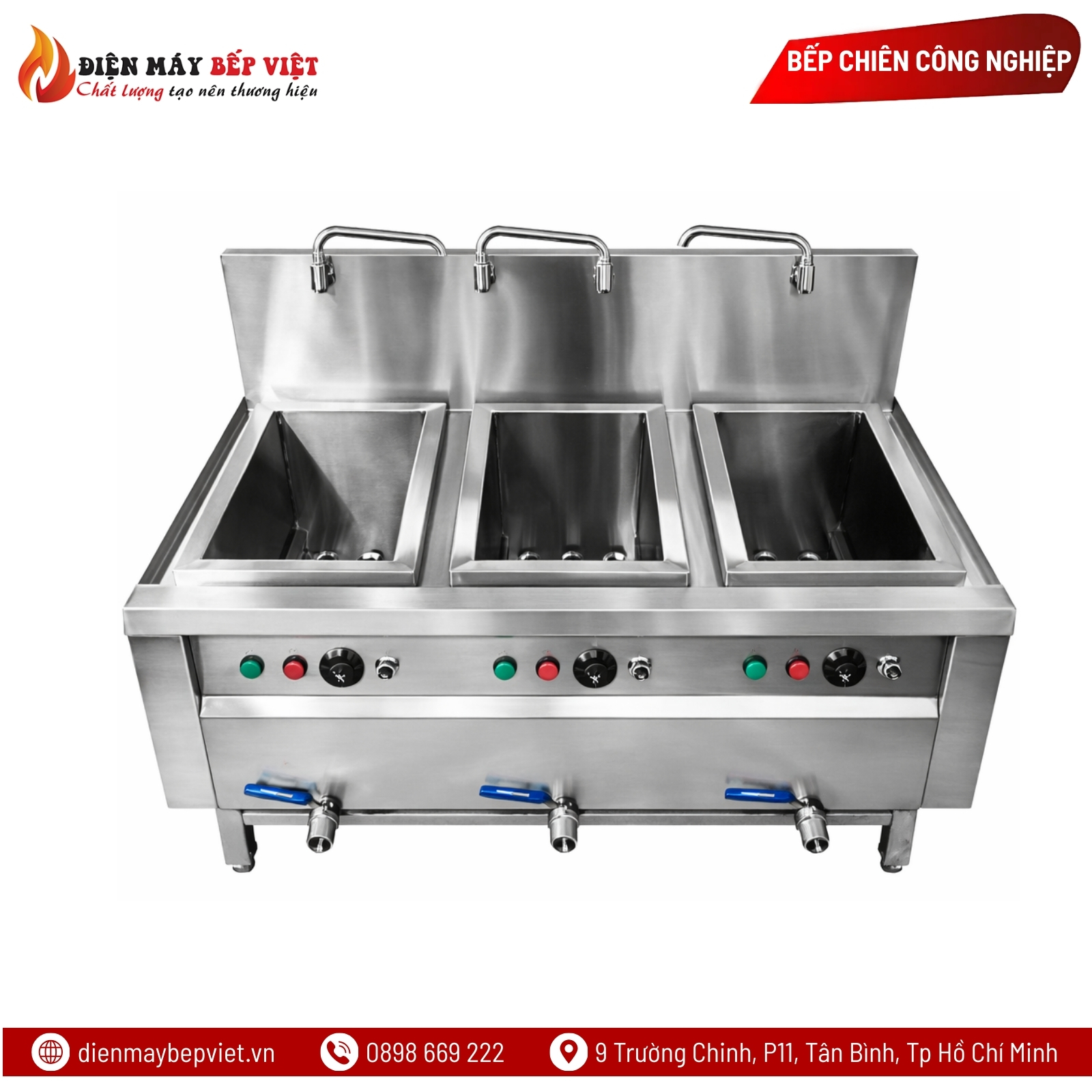 Bếp Chiên Điện Công Nghiệp 3 Ngăn