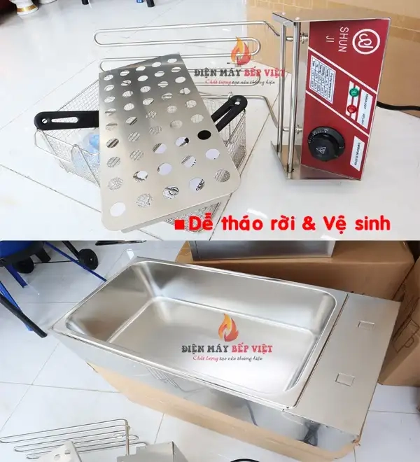 Bếp Chiên Đôi 12L- EH212 Dễ Tháo Rời