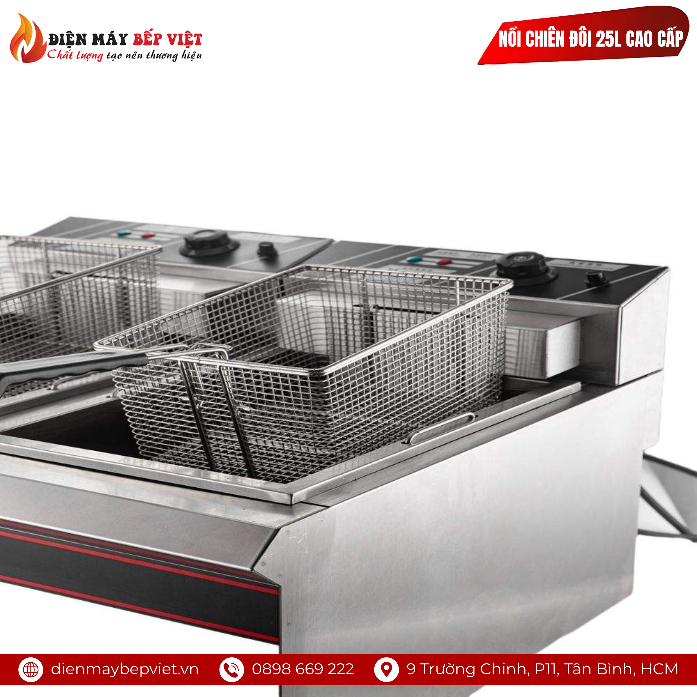 Bếp Chiên Đôi 25L Cao Cấp