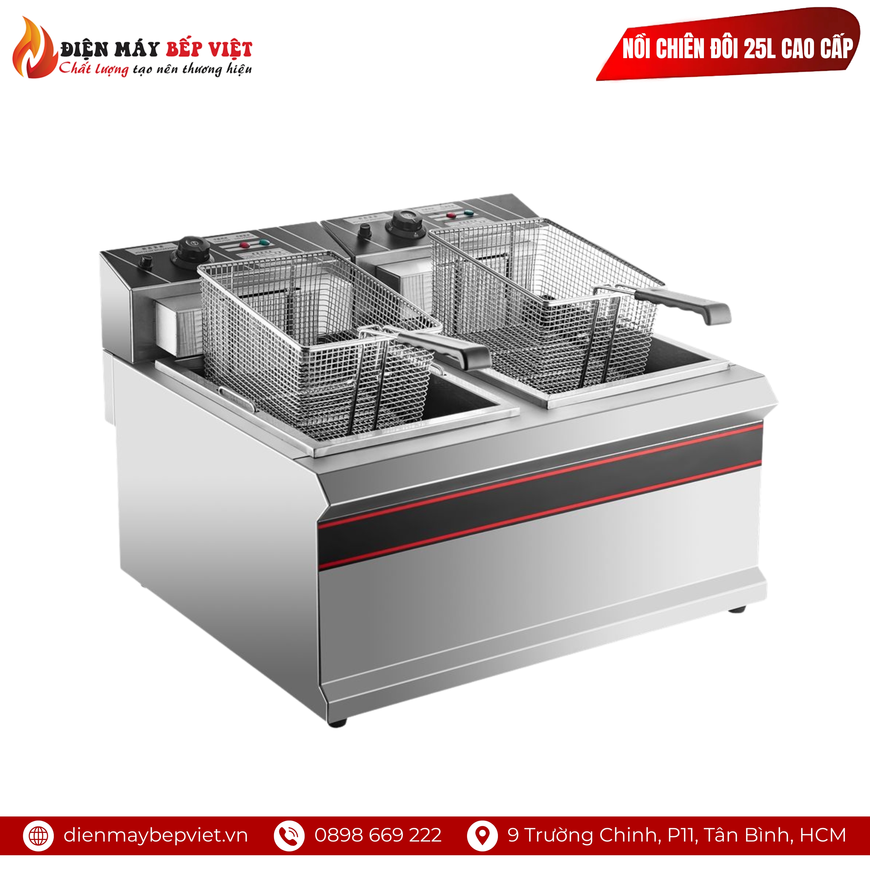 Bếp Chiên Đôi 25L Cao Cấp