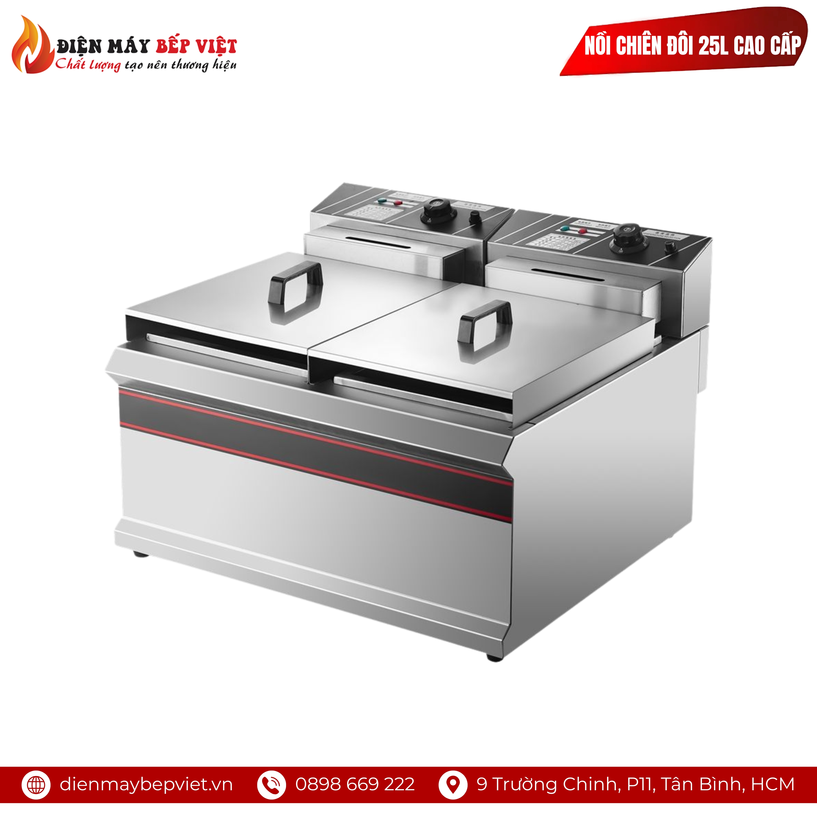 Bếp Chiên Đôi 25L Cao Cấp