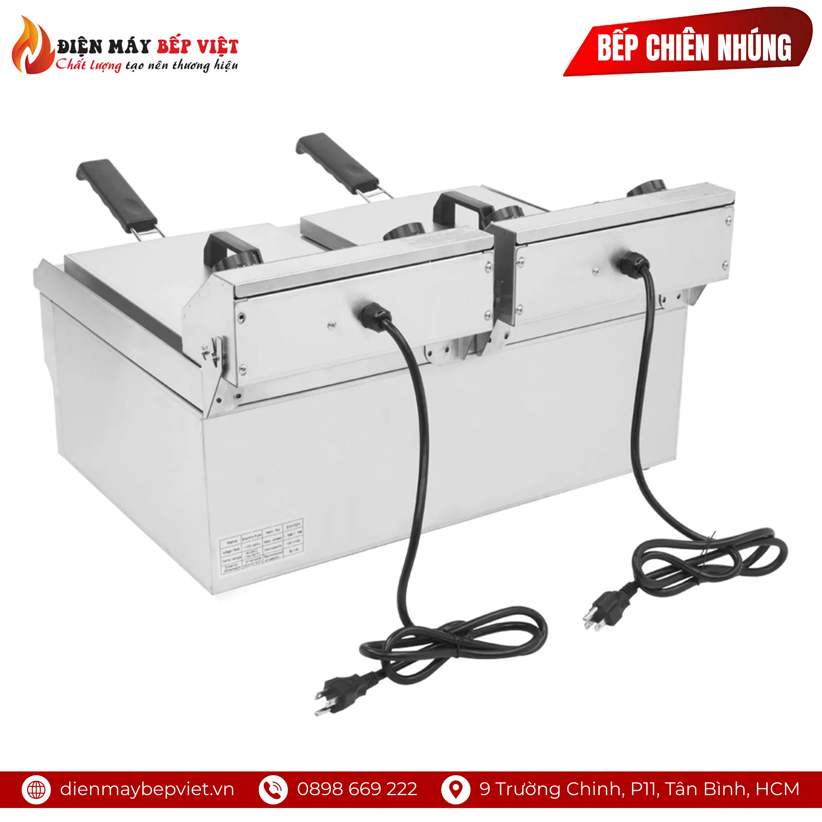 Bếp Chiên Đôi Có Van Xả EH102V(10L+10L)
