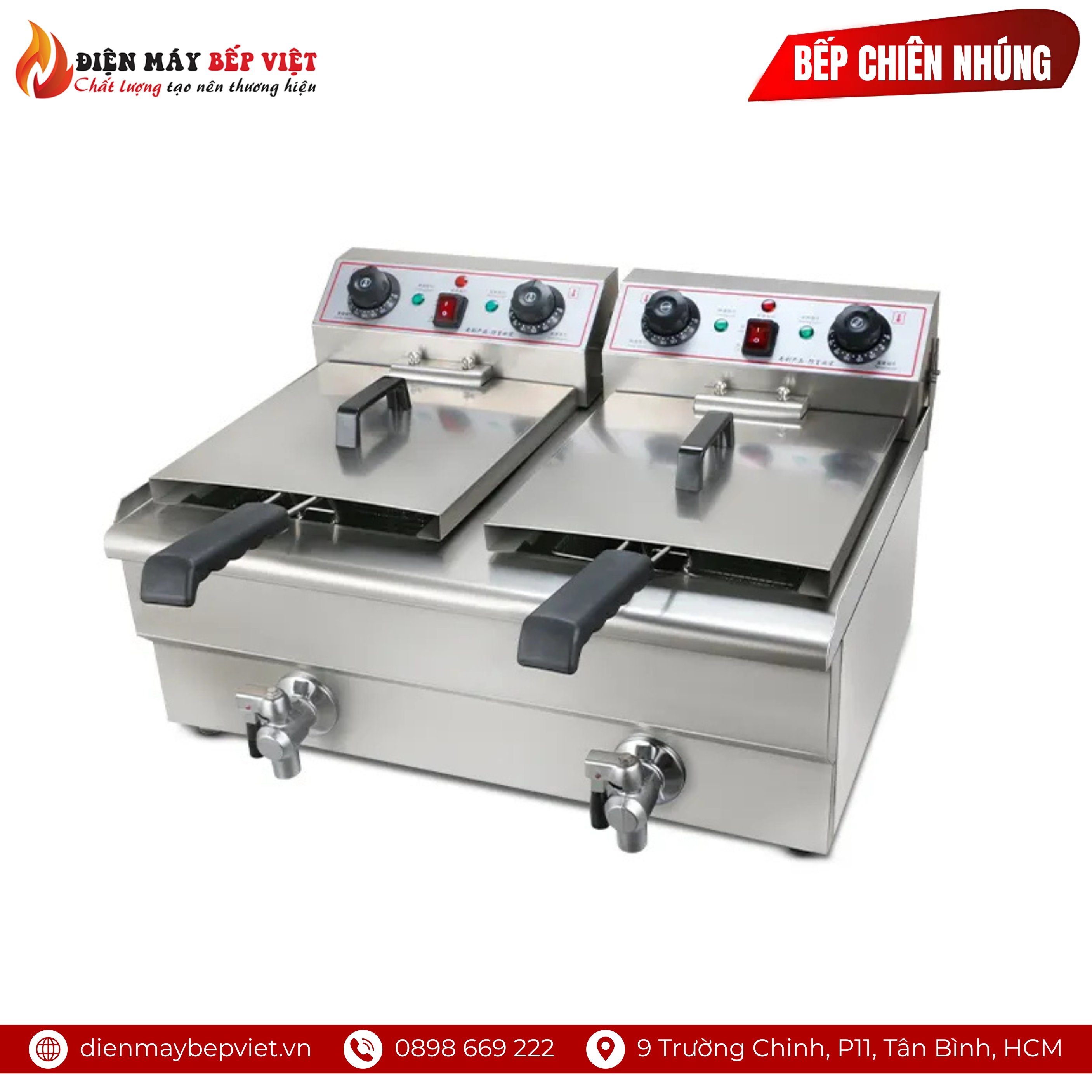 Bếp Chiên Đôi Có Van Xả EH102V(10L+10L)