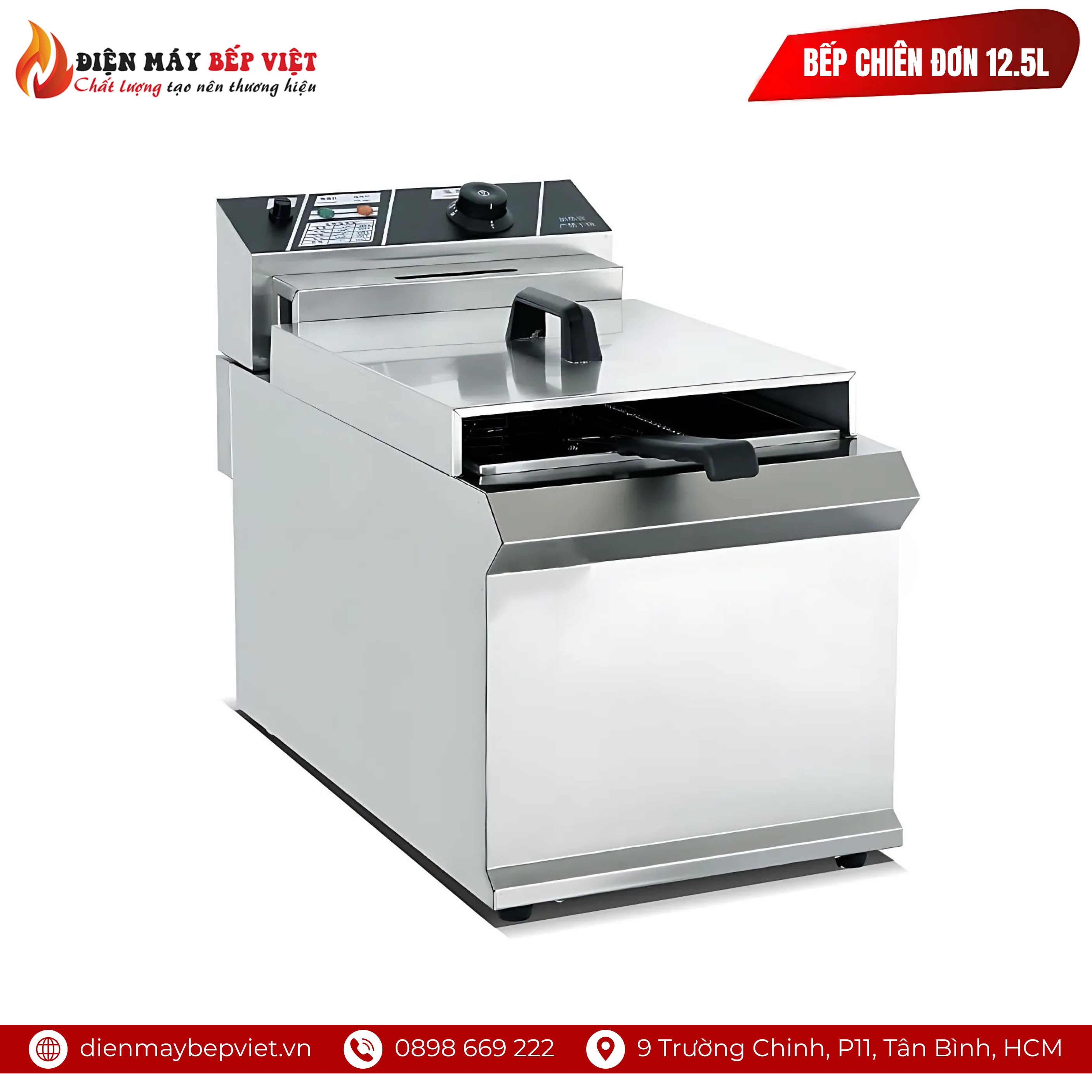 Bếp Chiên Đơn 12.5L Cao Cấp