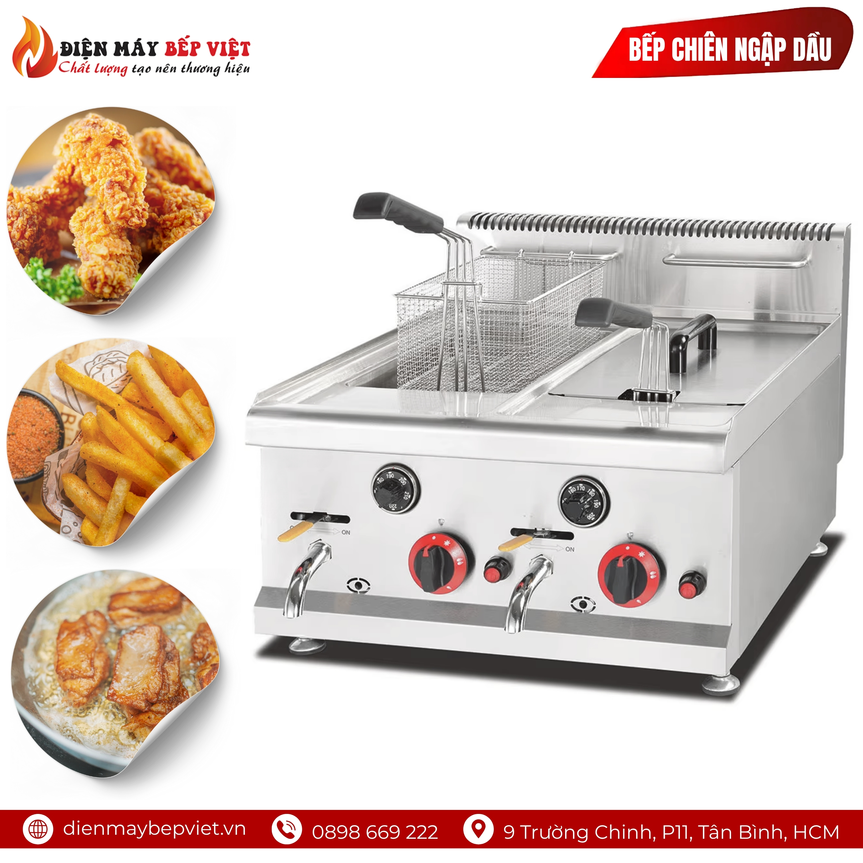 Bếp Chiên Ngập Dầu AS-585 (14L+14L)