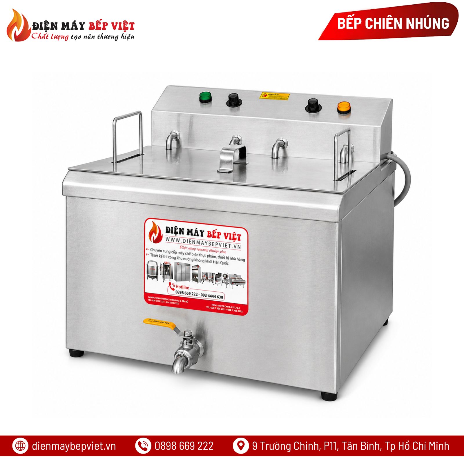 Bếp Chiên Nhúng Inox Cao Cấp 6000W