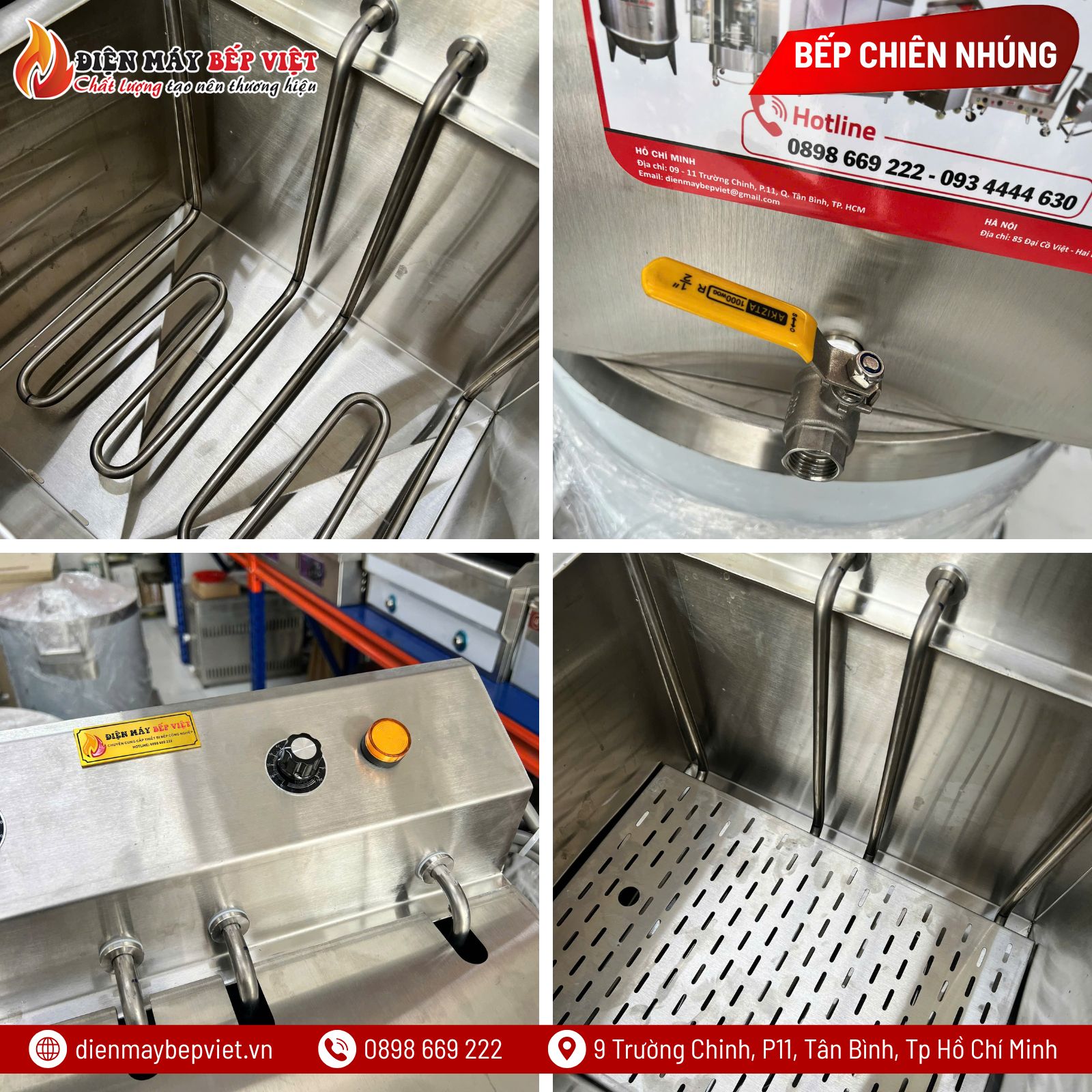 Bếp Chiên Nhúng Inox Cao Cấp 6000W