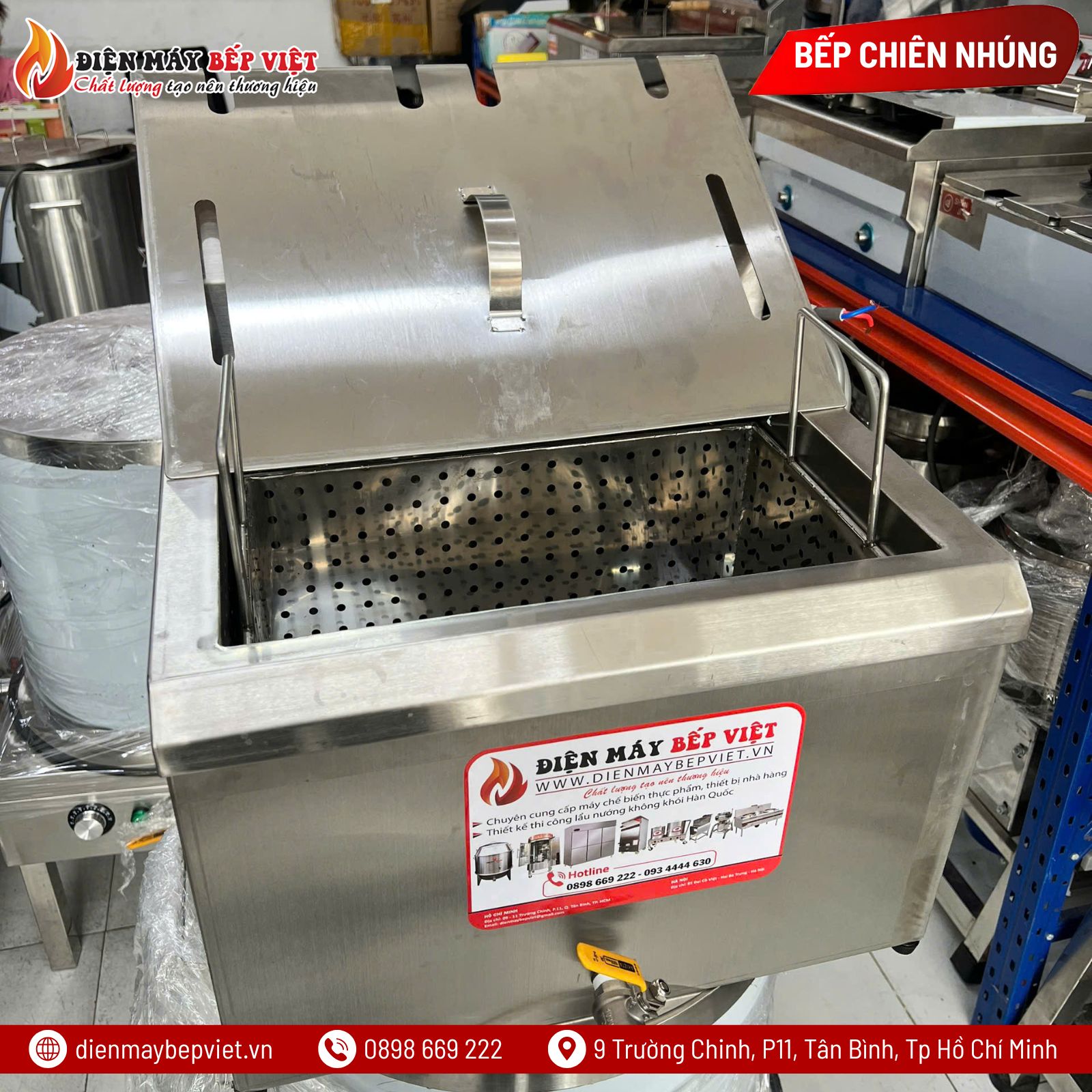 Bếp Chiên Nhúng Inox Cao Cấp 6000W