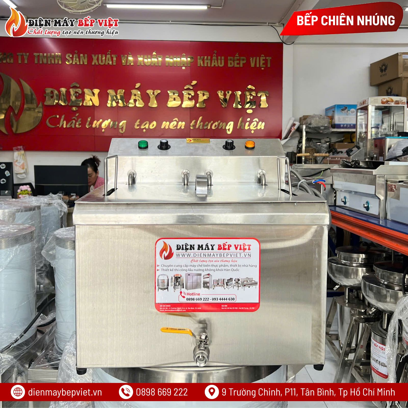 Bếp Chiên Nhúng Inox Cao Cấp 6000W