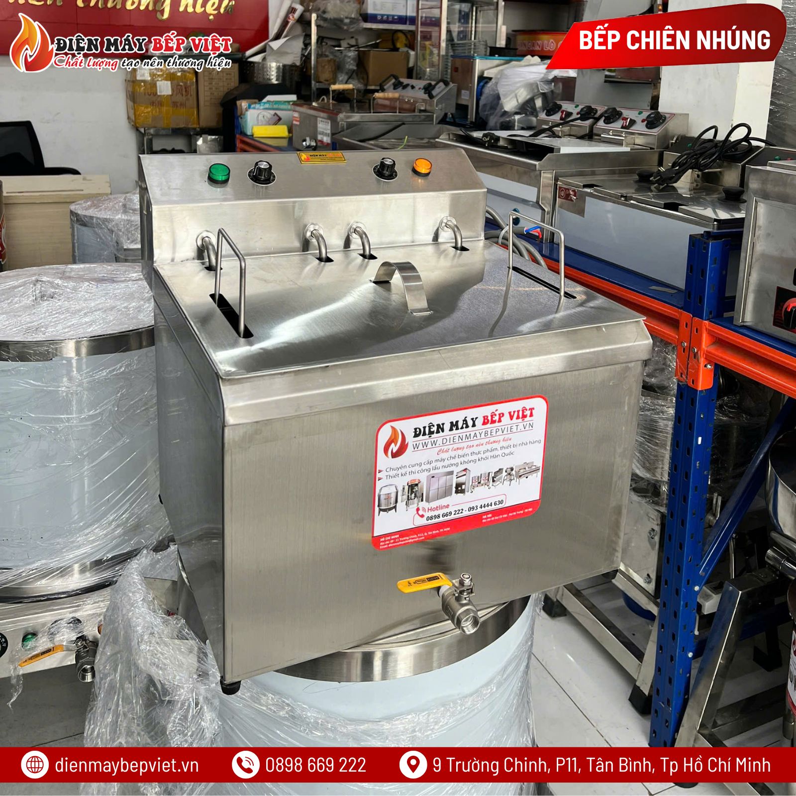 Bếp Chiên Nhúng Inox Cao Cấp 6000W