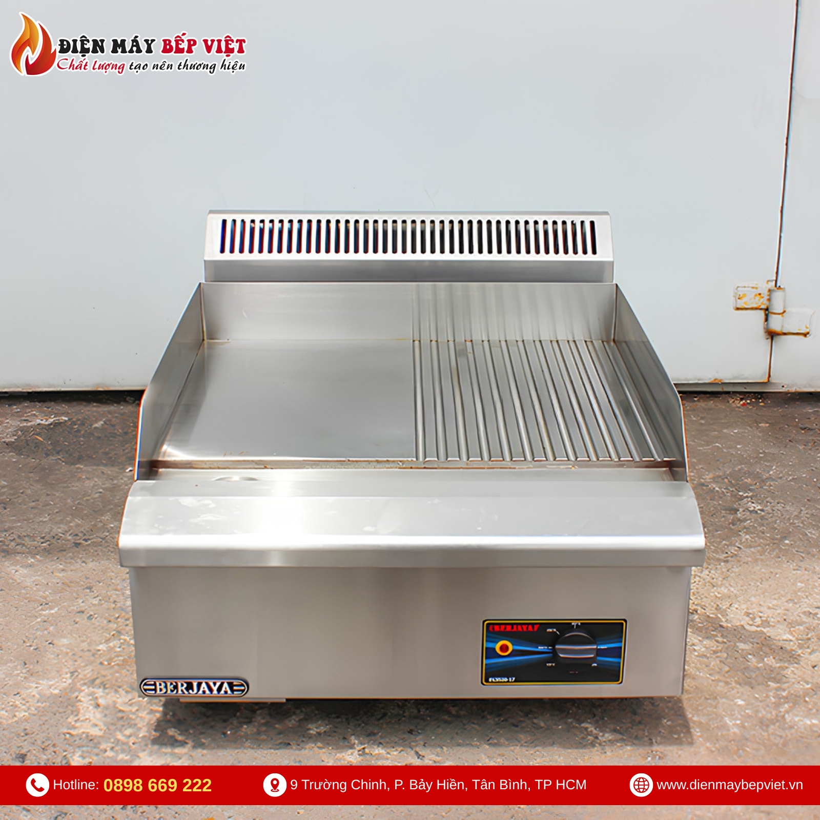 Bếp Chiên Nửa Phẳng Nửa Nhám Dùng Điện Berjaya EG3500HR-17