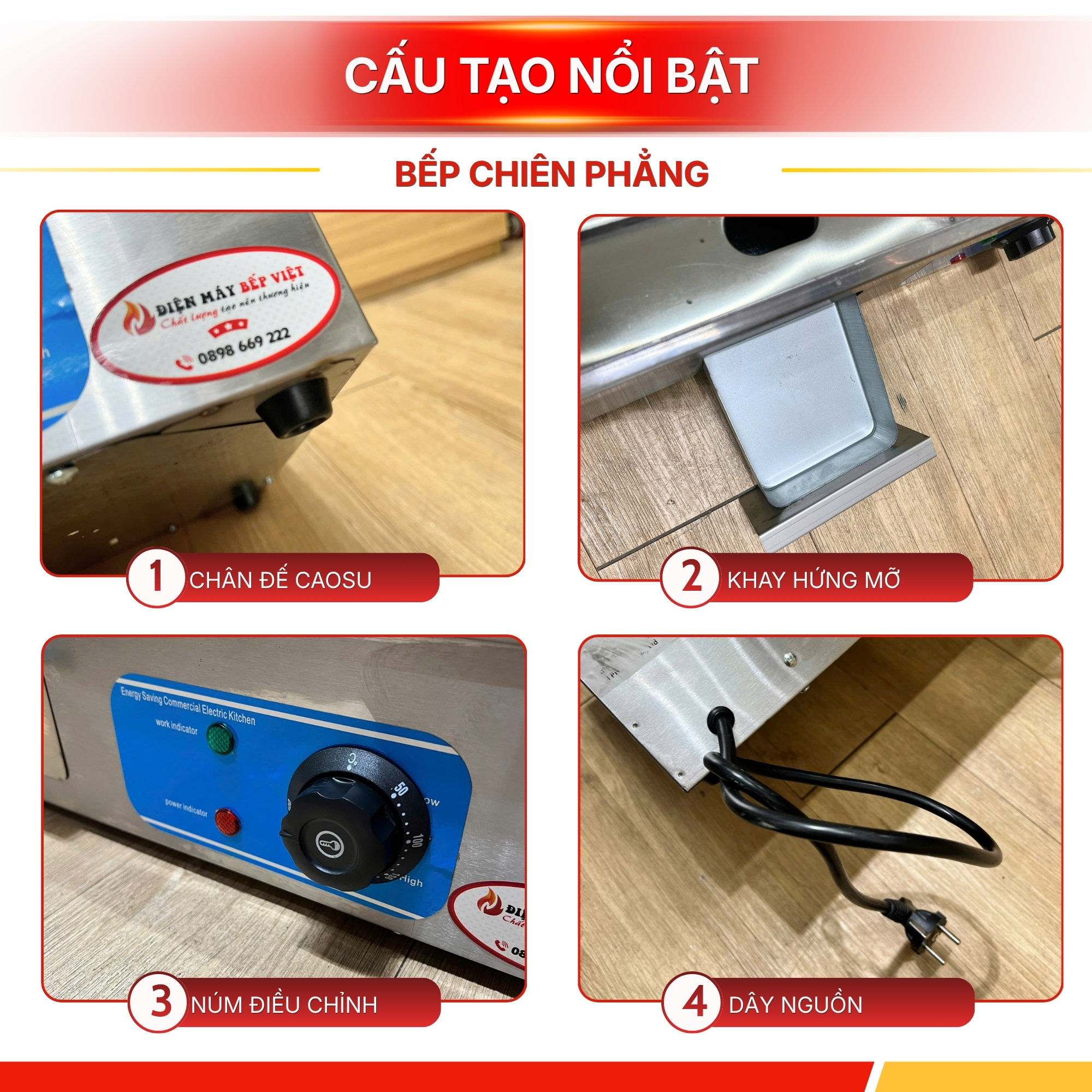 Bếp Chiên Phẳng Dùng Điện MH-818