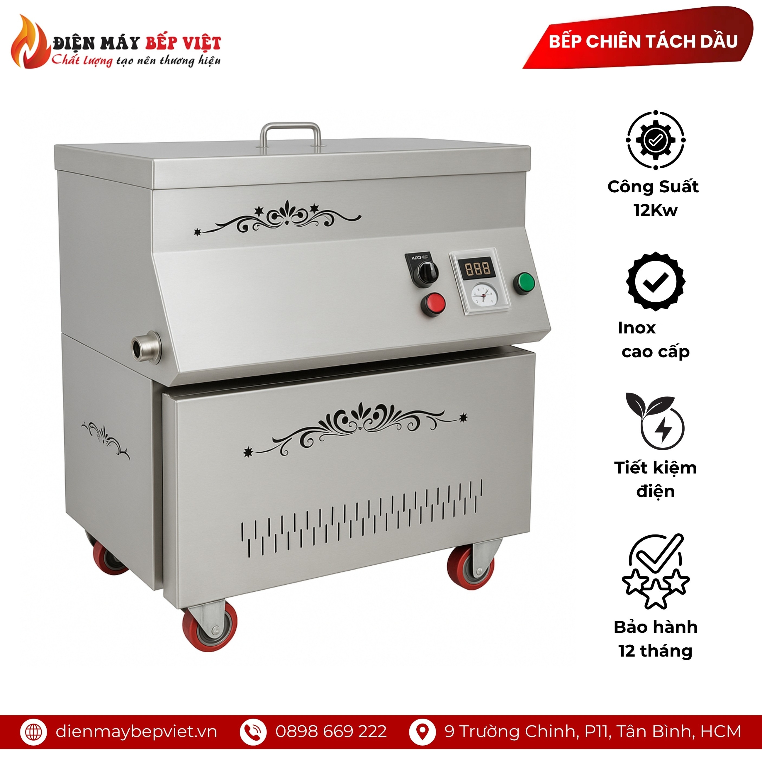 Bếp Chiên Tách Dầu 10L Việt Nam