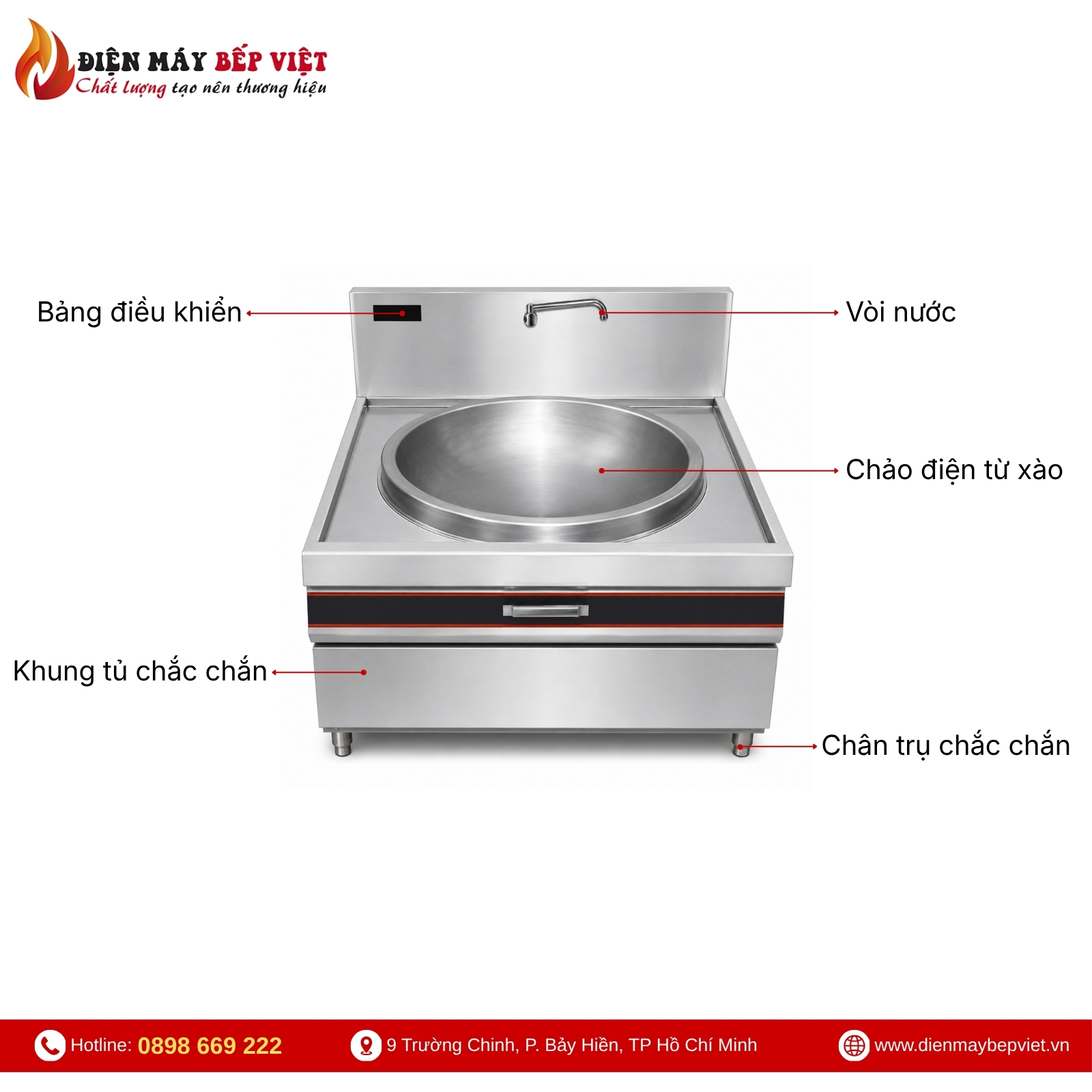 Bếp Đơn Điện Từ Xào Trực Tiếp BV04