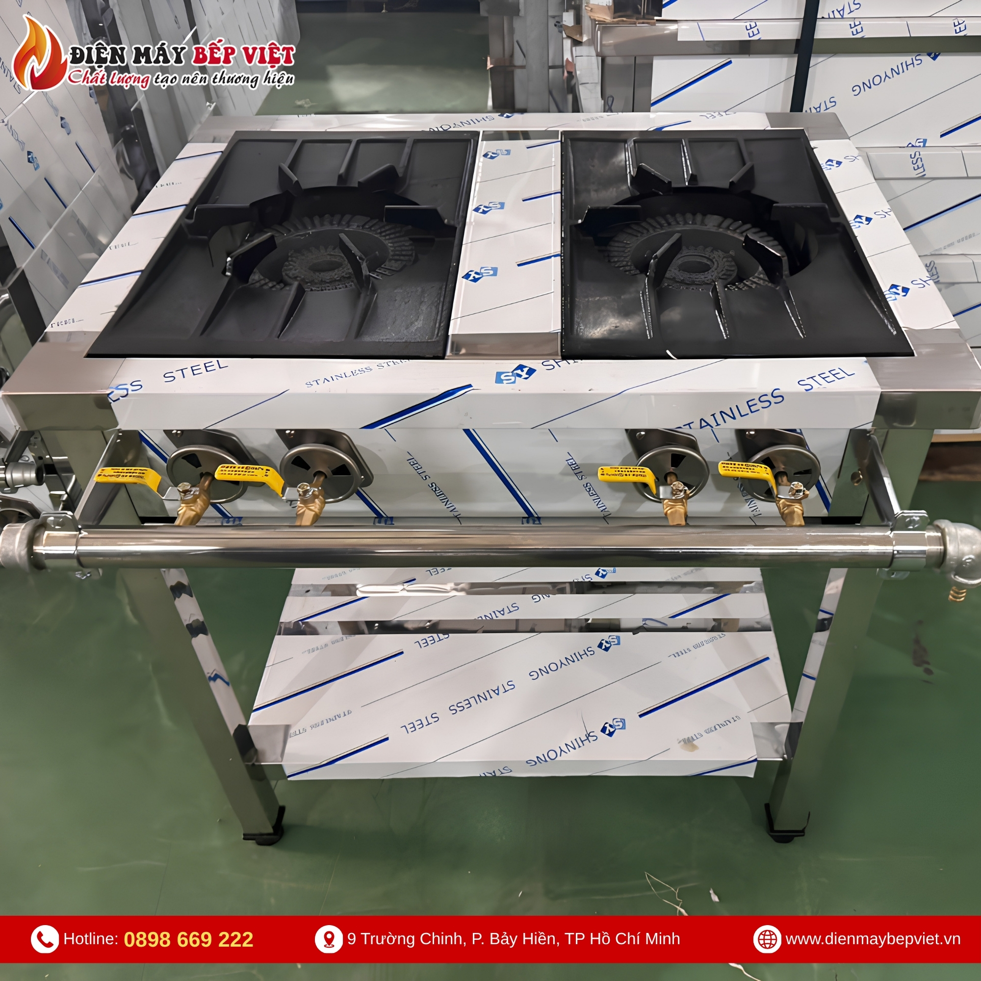 Bếp gas công nghiệp 2 họng lớn tại Điện Máy Bếp Việt
