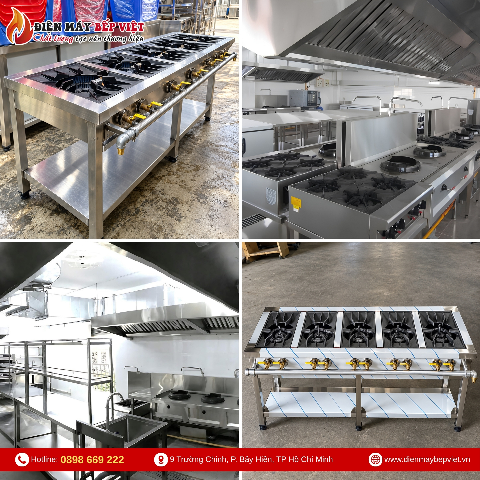 Bếp Gas Công Nghiệp 5 Họng Lớn