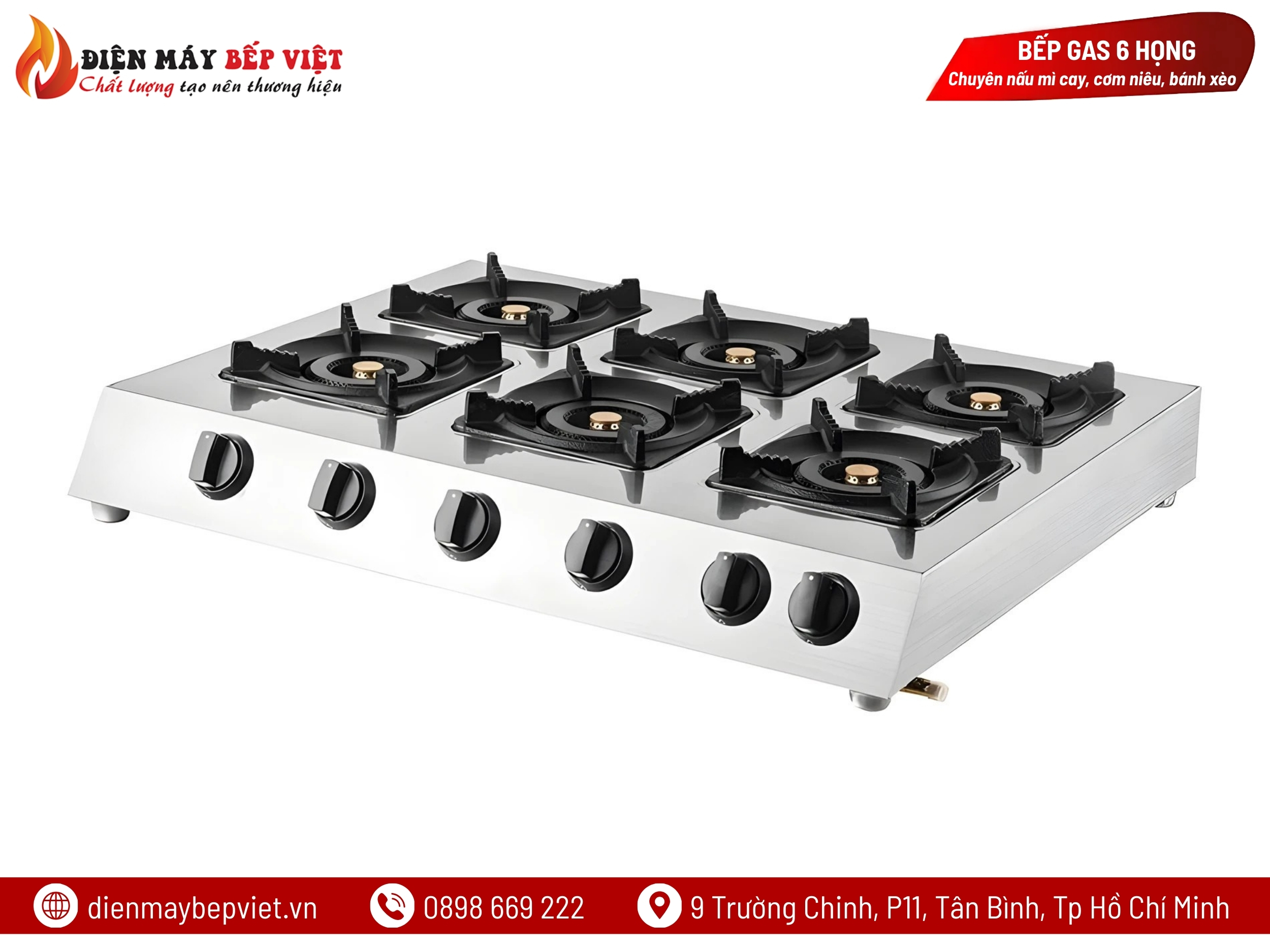 Bếp Gas Công Nghiệp 6 Họng BG06