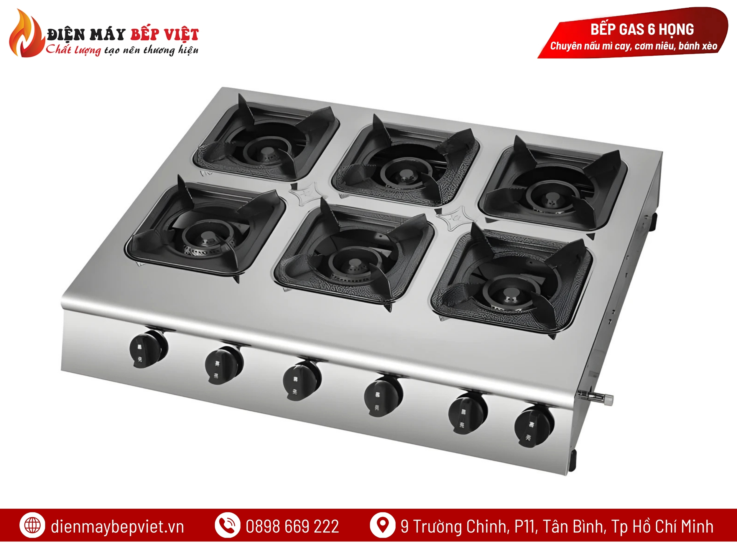 Bếp Gas Công Nghiệp 6 Họng BG06