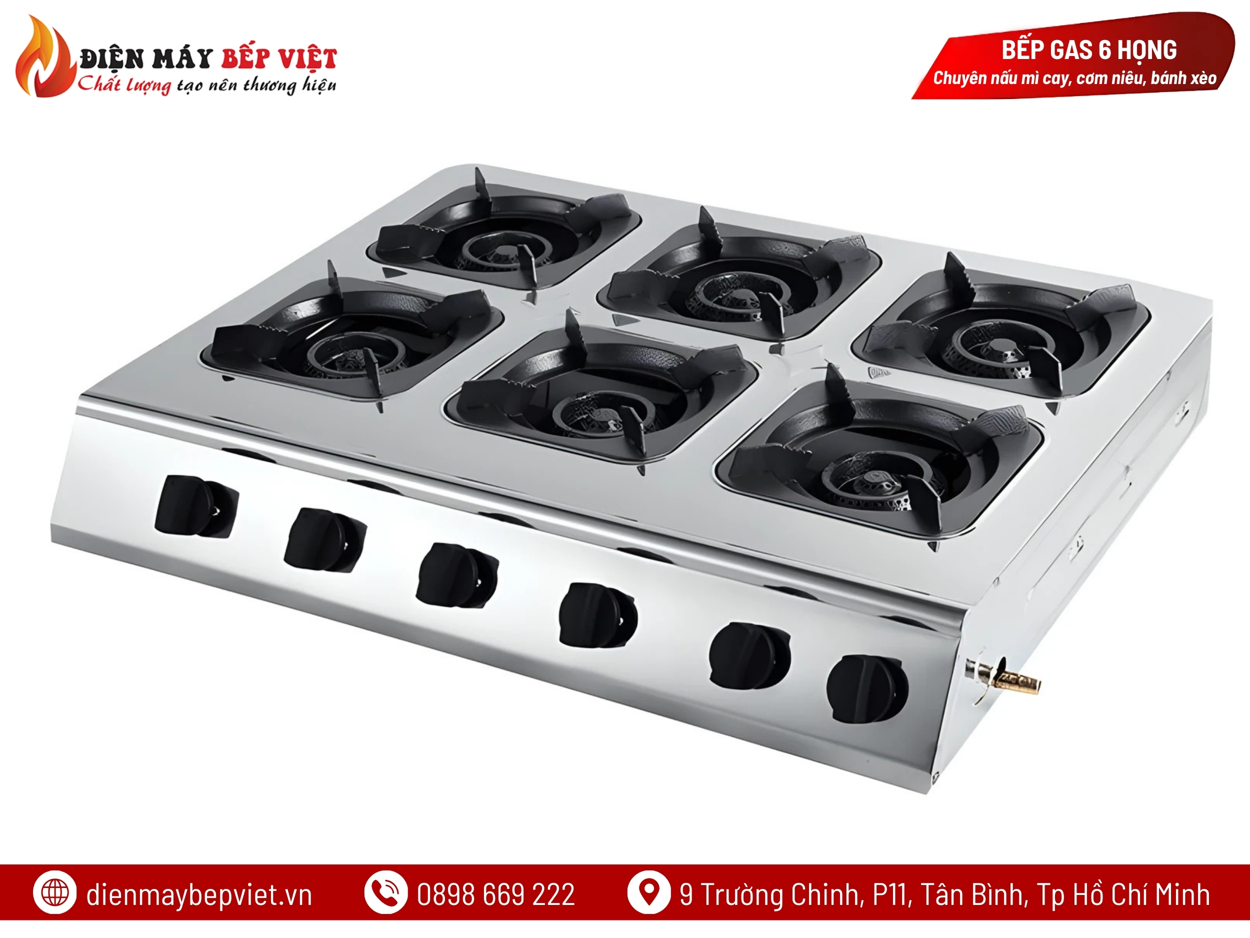Bếp Gas Công Nghiệp 6 Họng BG06