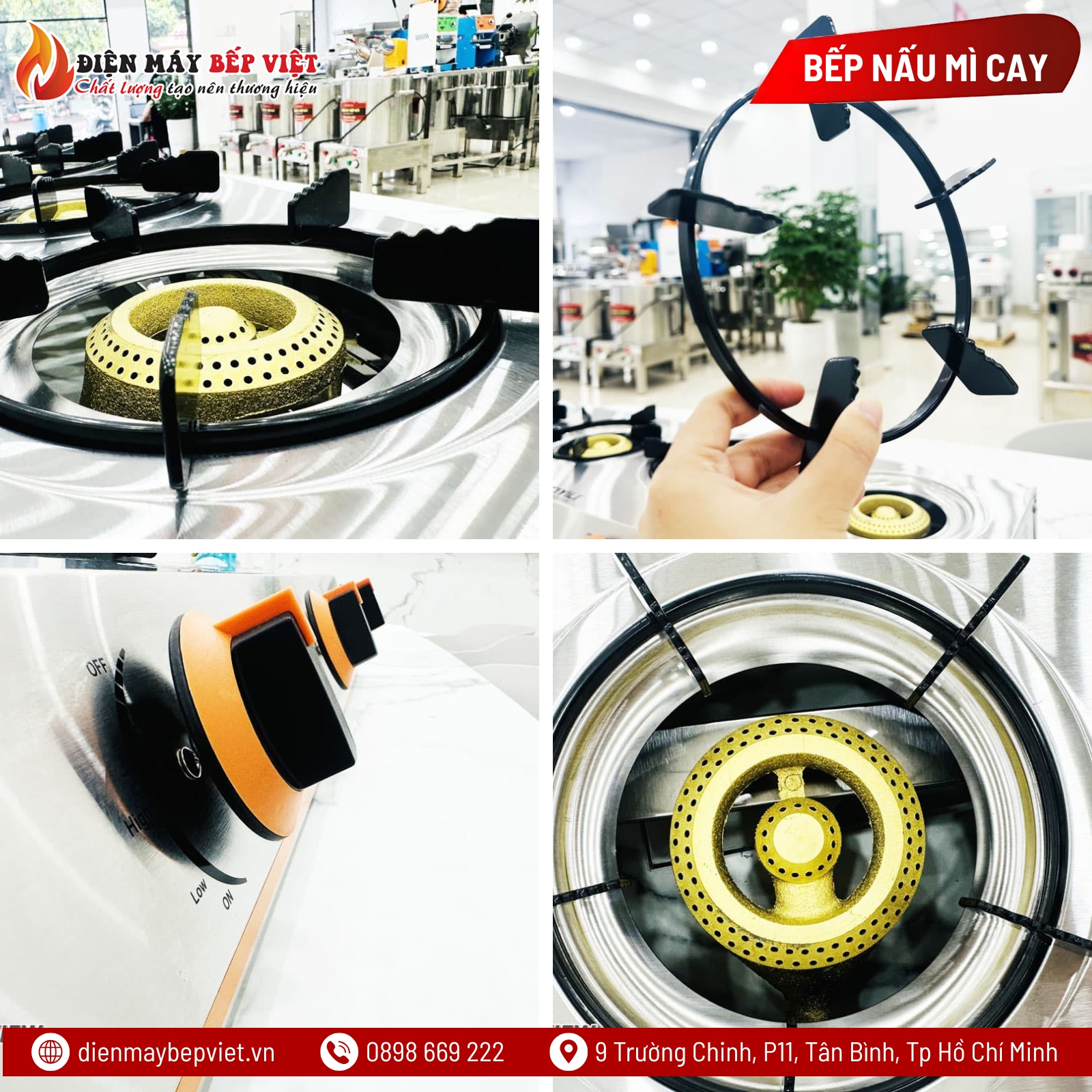 Bếp Gas Nấu Mì Cay 8 Họng BG08