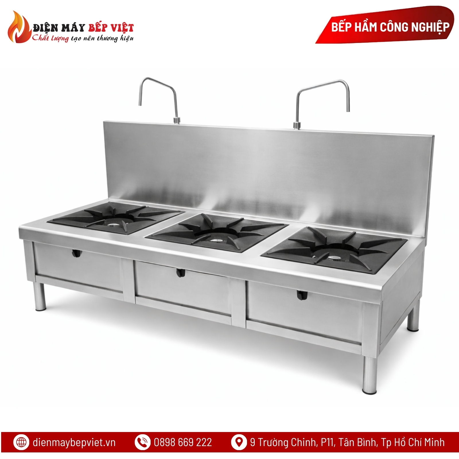 Bếp Hầm Công Nghiệp 3 Họng