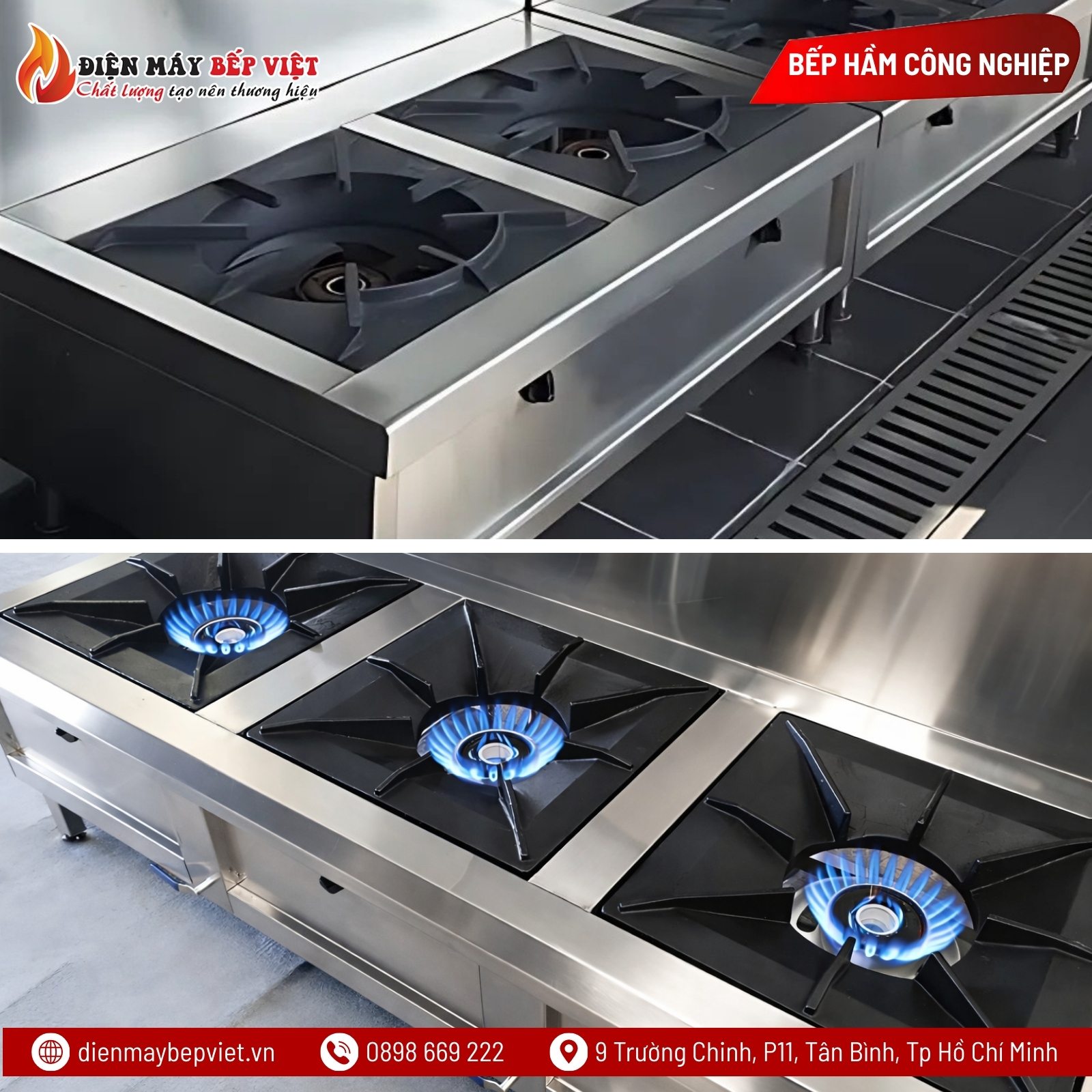 Bếp Hầm Công Nghiệp 3 Họng