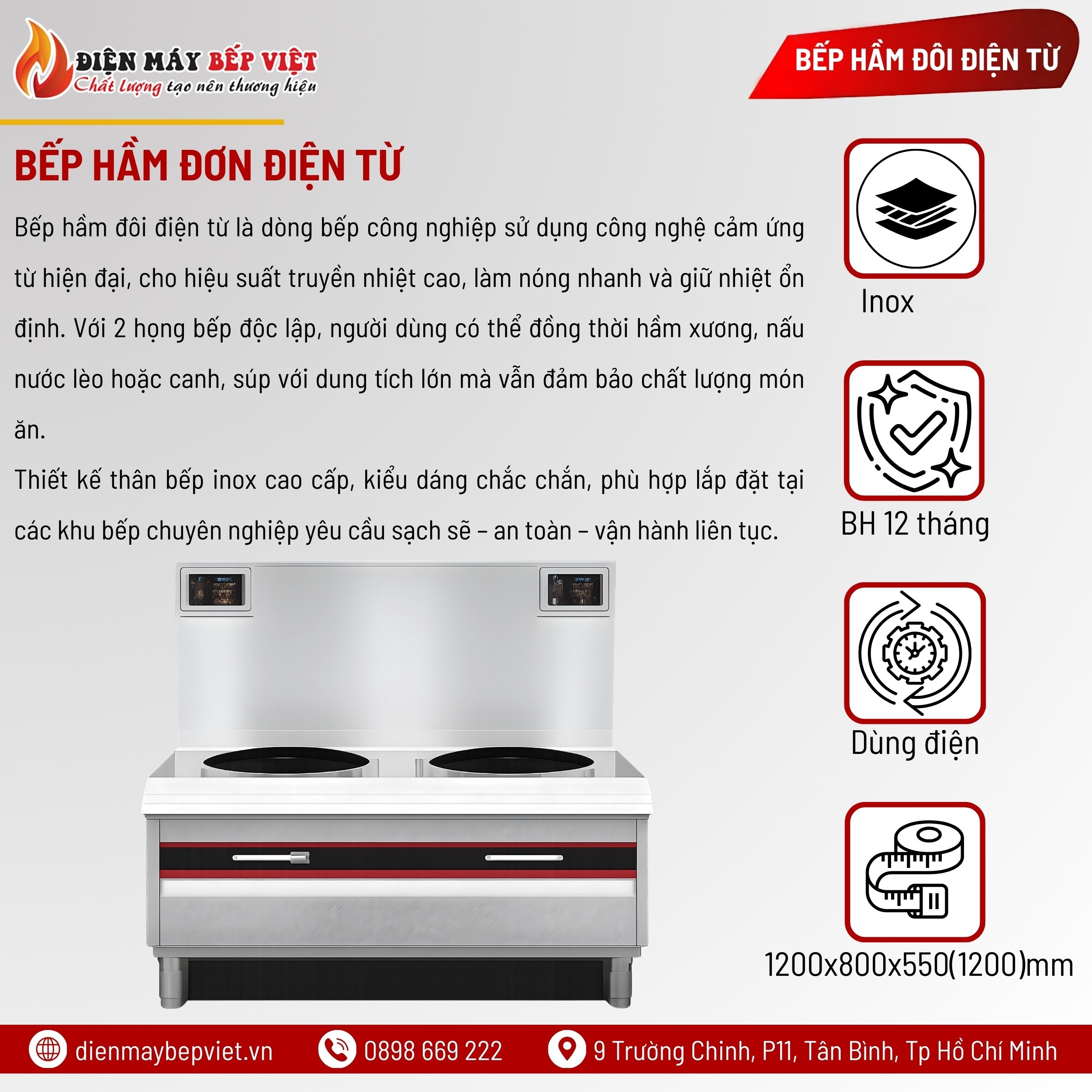 Bếp Hầm Đôi Điện Từ