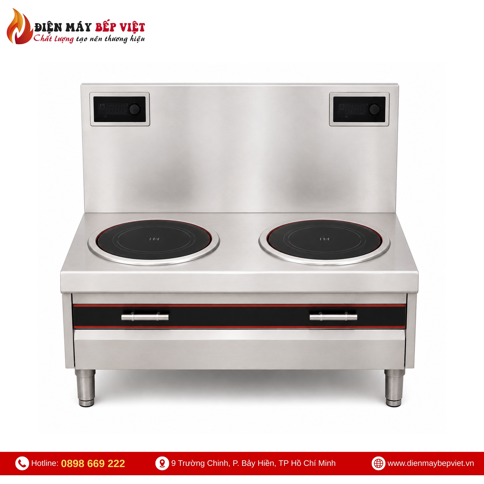Bếp Hầm Đôi Điện Từ Mặt Tròn BV03