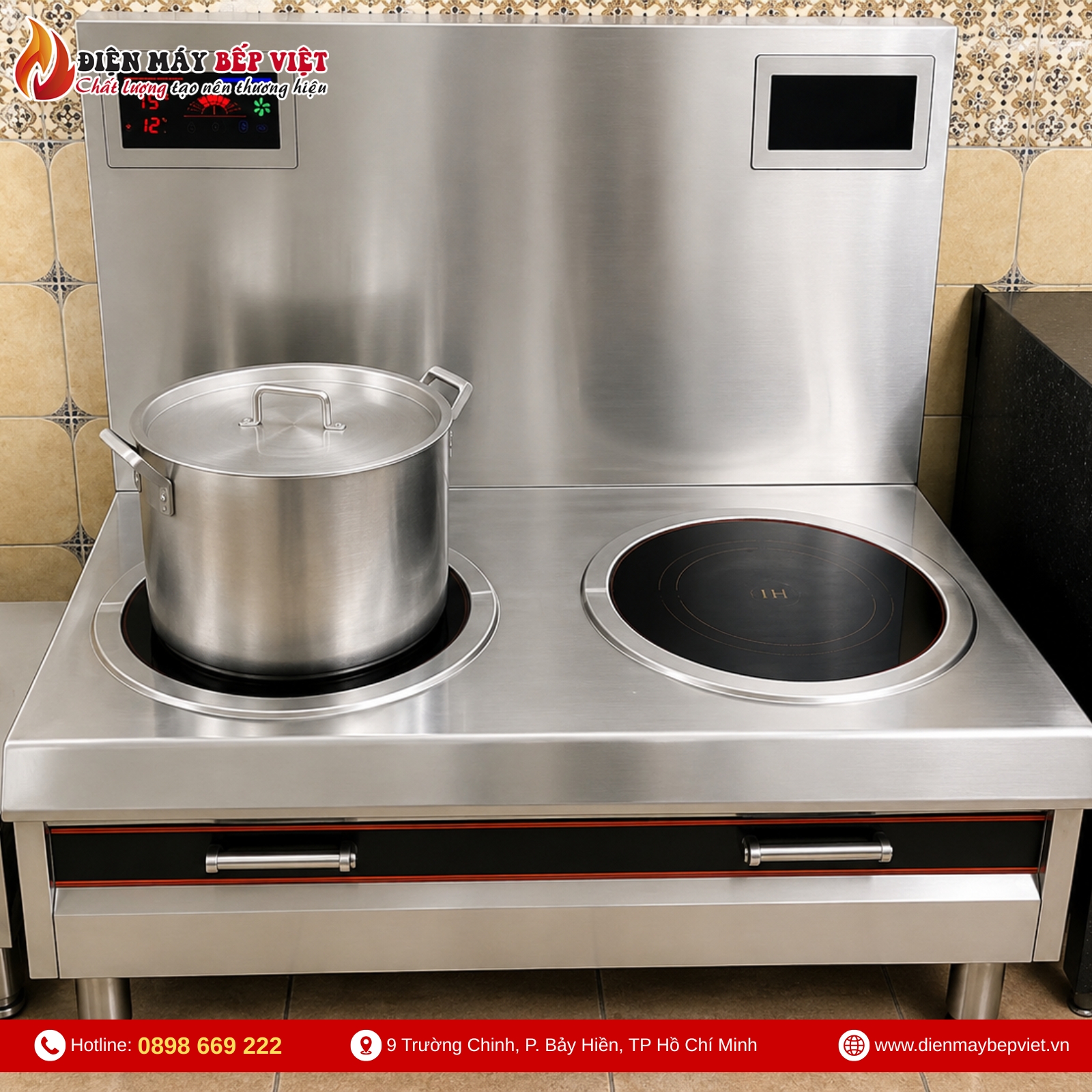 Bếp Hầm Đôi Điện Từ Mặt Tròn BV03