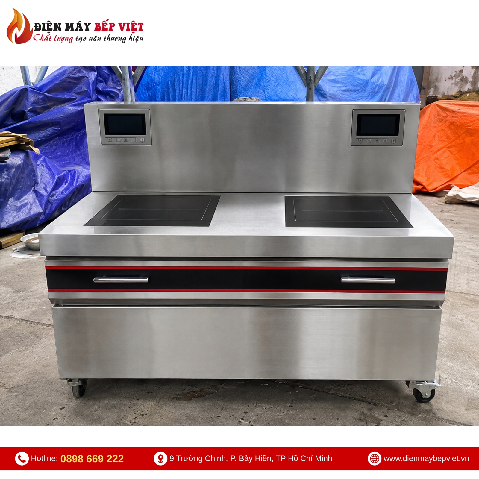 Bếp Hầm Đôi Điện Từ Mặt Vuông BV01
