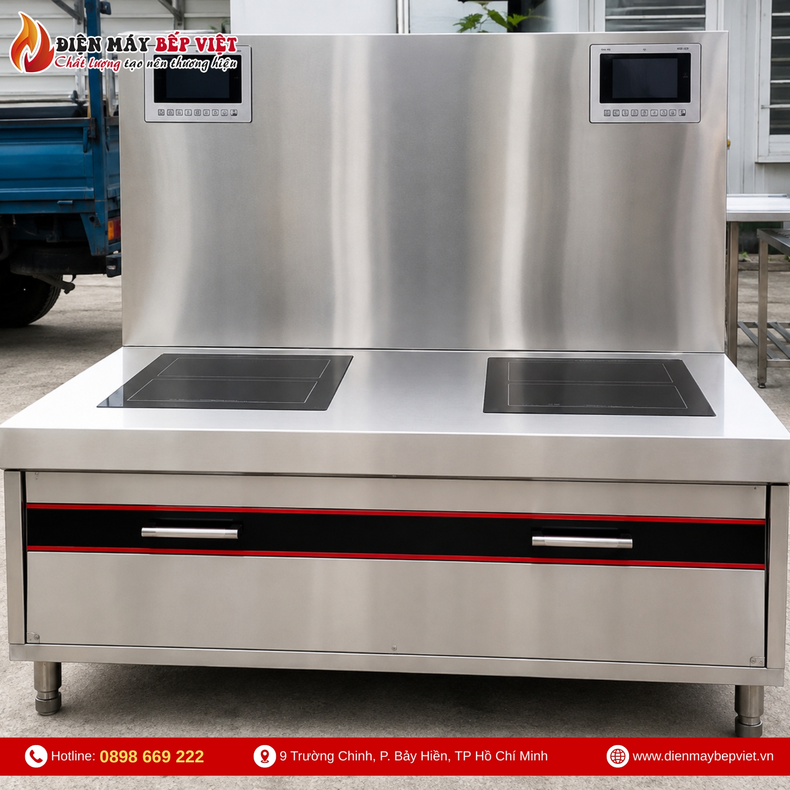 Bếp Hầm Đôi Điện Từ Mặt Vuông BV02
